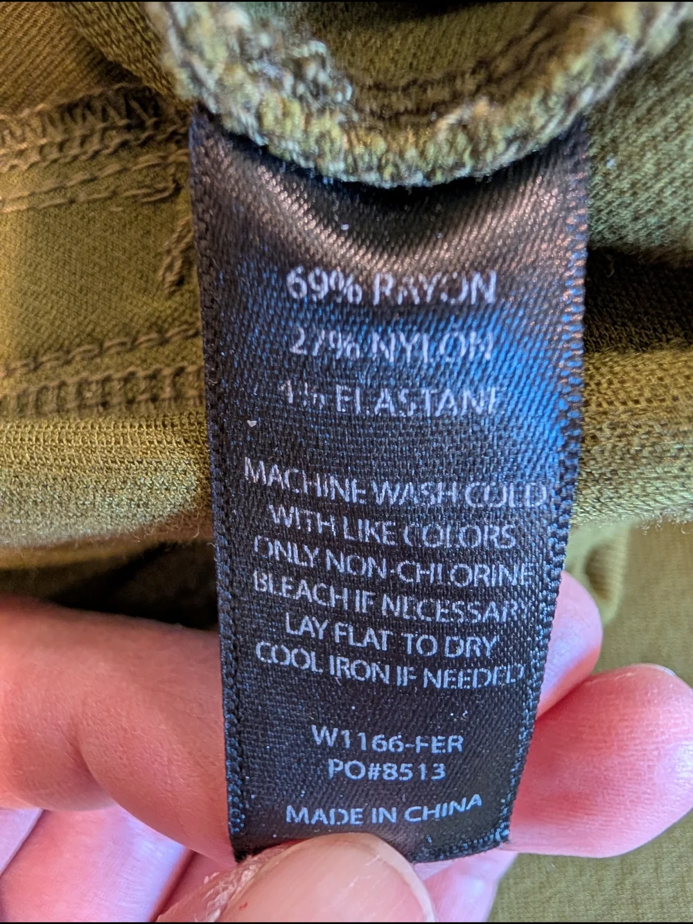 Betabrand Olive Green Faux Button-skinny Dress Pant. - Picture 2 of 8